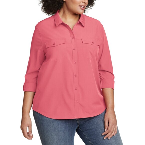 Red  Nwt - Eddie Bauer Ladies' Departure Top.‎ - Picture 2 of 4